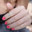 Evil Eye O u[Ip[΃S[hbLX^bLOO US TCY 8 Evil Eye Ring Blue Opal gemstone gold plated Stacking ring US Size 8