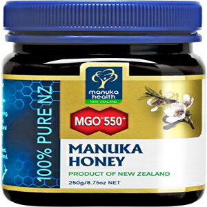 Manuka Health - MGO 550+ マヌカハニー、100% 純粋なニュージーランド産蜂蜜、8.8 オンス (250 g) Manuka Health - MGO 550+ Manuka Honey, 100% Pure New Zealand Honey, 8.8 oz (250 g)