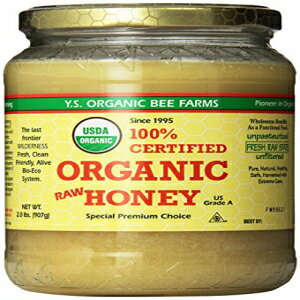 YS Organic Bee Farms FI[KjbNI 100% HAE - R[V 32 IX 2 |h YS Organic Bee Farms Certified Organic Raw Honey 100% Unprocessed, Unpasteurized - Kosher 32oz 2 Lbs