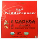 ウェダースプーンハニードロップマヌカジンジャーオーガニック、4オンス Wedderspoon Honey Drop Manuka Ginger Organic, 4 oz