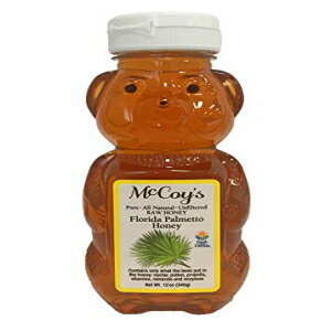 生蜂蜜 - 純粋なオールナチュラル、無濾過&無殺菌 - マッコイズハニー フロリダパルメットハニー 12オンス Raw Honey - Pure All Natural Unfiltered & Unpasteurized - McCoy's Honey Florida Palmetto Honey 12oz