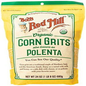 Bob's Red Mill オーガニック コーングリッツ/ポレンタ、24 オンス Bob's Red Mill Organic Corn Grits/ Polenta, 24 Oz