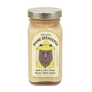 ̃C{I-̂߂ĂȂCht[nj[-10IXi1JEgj Box of Maine Swan's Maine Beekeeper - Raw Unfiltered Wildflower Honey - 10 oz (1 count)