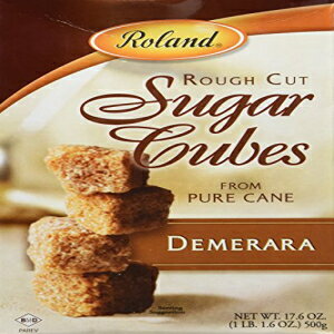 ローランドラフカットデメララシュガーキューブ-17.6オンス Roland Rough Cut Demerara Sugar Cubes - 17.6 oz