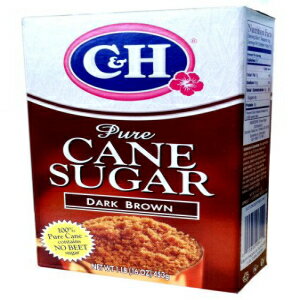C&H、ピュアケーン、ダークブラウンシュガー、16オンスボックス（4個パック） C&H, Pure Cane, Dark Brown Sugar, 16oz Box (Pack of 4)