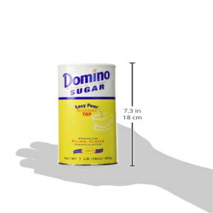 ドミノ プレミアム ピュアケーン グラニュー糖 簡単に注げる再密閉可能なトップ付き 16 オンス (1個入り) Domino Premium Pure Cane Granulated Sugar with Easy Pour Recloseable Top 16 oz. (Pack of 1)