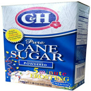 C&H ピュアサトウキビ砂糖粉末 16 オンス (3 パック) C&H Pure Cane Sugar CONFECTIONERS POWDERED 16oz (3 Pack)