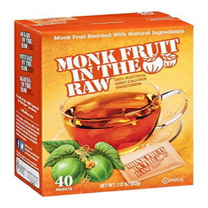 生モンクフルーツ ゼロカロリー甘味料、40個箱 (4個パック) Monk Fruit In The Raw Zero Calorie Sweetener, 40 Count Boxes (PACK OF 4)