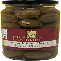 ギルズグルメ10オンスベルモットブルーチーズ詰めオリーブ Gil's Gourmet 10 oz Vermouth Bleu Cheese Stuffed Olives