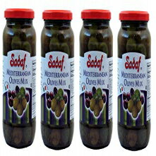 楽天GlomarketAl Amin Foods Sadaf Mediterranean Olives Mix 4 Glass Jars Kosher 12oz/340g Each زيتون إيطالي مشكل