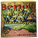 6オンス、ブノワの最高のスパイシーな無塩ケイジャン調味料（6 OZ） 6 Ounce, Benoit's Best Spicy Salt-free Cajun Seasoning (6 OZ)