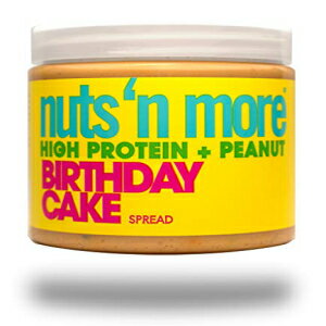 楽天GlomarketNuts'N Moreバースデーケーキピーナッツスプレッド、高タンパクナッツバタースナック、低炭水化物、低糖、グルテンフリー、オールナチュラルスポーツニュートリション、16オンスジャー Nuts 'N More Birthday Cake Peanut Spread, High Protein Nut Butter S