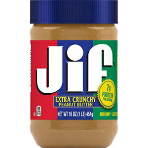 Jif エクストラ クランチー ピーナッツ バター スプレッド、16 オンス (12 個パック) Jif Extra Crunchy Peanut Butter Spread, 16 Ounces (Pack of 12)