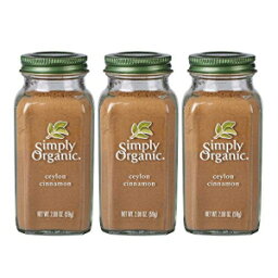 単に有機粉砕セイロンシナモン| 認定オーガニック| 2.08オンス | 3パック Simply Organic Ground Ceylon Cinnamon | Certified Organic | 2.08 oz. | 3-Pack