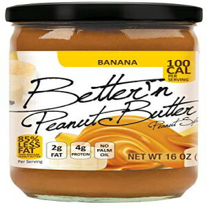 Better'n Peanut Butter、バナナピーナッツスプレッド、低脂肪およびグルテンフリー、16オンス、（6パック） Better'n Peanut Butter, Banana Peanut Spread, Low Fat and Gluten Free, 16 Ounces, (Pack of 6)
