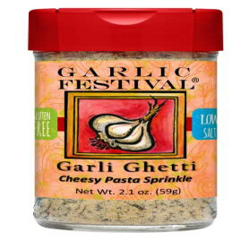 Garlic Festival Foods Garli Ghetti Cheesy Pasta Garlic Sprinkle 2.1 oz.