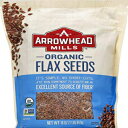 Arrowhead Mills 有機亜麻仁、16 オンス袋 (6 個パック) Arrowhead Mills Organic Flax Seeds, 16 Ounce Bag (Pack Of 6)
