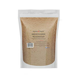 Aroma Depot 1 lb Ground Brown Flaxseed Flax Seed Powder Omega-3 Fats NON GMO Gluten-free 16 oz Semillas de linaza en polvo