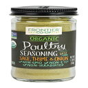 フロンティア家禽調味料認定オーガニック 無塩ブレンド 1.2オンスボトル Frontier Poultry Seasoning Certified Organic, Salt-Free Blend, 1.2-Ounce Bottle