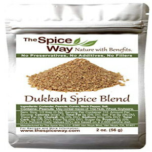 The Spice Way Real Dukkah - 伝統的なエジプトのスパイスブレンド。添加物、保存料、増量剤は一切使用せず、私たちが農場で栽培、乾燥、ブレンドしたスパイスとハーブだけを使用しています。再封可能なバッグ 2オンス The Spice Way Real Dukkah - Traditiona