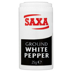 サクサ グラウンドホワイトペッパー 12 x 25g Saxa Ground White Pepper 12 x 25g