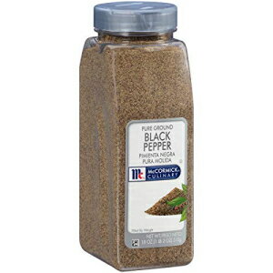 マコーミック ピュアグラウンドブラックペッパー - 510.3g。容器、1ケース6個入り McCormick Pure Ground Black Pepper - 18 oz. container, 6 per case