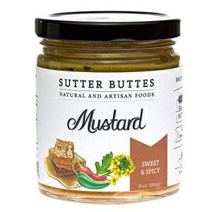 SUTTER BUTTES SWEET＆SPICYGOURMETマスタード9オンス。 SUTTER BUTTES SWEET & SPICY GOURMET MUSTARD 9 OZ.