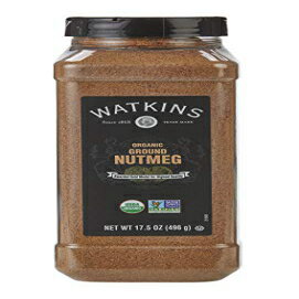 ワトキンスグルメスパイス、オーガニックナツメグ、17.5オンス。ボトル、1カウント（21809） Watkins Gourmet Spice, Organic Ground Nutmeg, 17.5 oz. Bottle, 1 Count (21809)