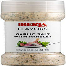パセリ入りイベリアガーリックソルト、11オンス Iberia Garlic Salt With Parsley, 11 Oz