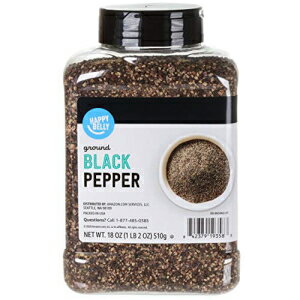 Amazonブランド - ハッピーベリーブラックペッパー、粗挽き、510.3g Amazon Brand - Happy Belly Black Pepper, Coarse Ground, 18 Oz