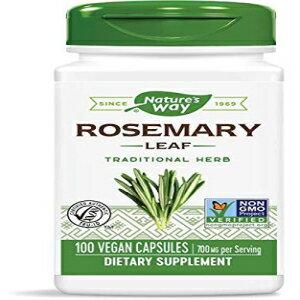 ローズマリーの葉 100カプセル（2個パック） Rosemary Leaves 100 Capsules (Pack of 2)