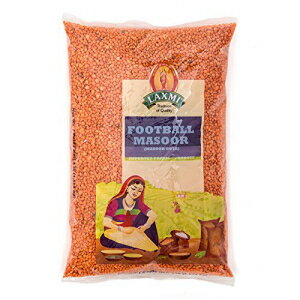 ラクシュミ マソール フットボール ダル - 伝統的な赤レンズ豆 - 4ポンド Laxmi Masoor Football Dal - Traditional Red Lentils - 4lbs