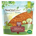 有機レッドスプリットレンズ豆、8オンス-ドライビーンズ、非GMO、コーシャ、生、マソールダル、バルク Food to Live Organic Red Split Lentils, 8 Ounces - Dry Beans, Non-GMO, Kosher, Raw, Masoor Dal, Bulk