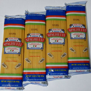 トレーダージョーの本物の輸入イタリアンスパゲッティパスタ、1ポンドバッグ（4パック） Trader Joe's Authentic Imported Italian Spaghetti Pasta, 1-Lb Bag (Pack of 4) 1