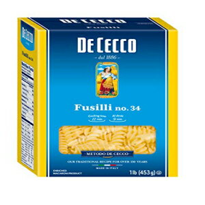 De Cecco Semolinaパスタ、フジッリNo.34、1ポンド（12パック） De Cecco Semolina Pasta, Fusilli No.34, 1 Pound (Pack of 12)