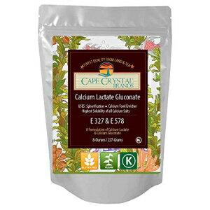 分子ガストロノミーのためのグルコン酸乳酸カルシウム コーシャ認定 食品グレード (8オンス) Calcium Lactate Gluconate for Molecular Gastronomy Kosher Certified Food Grade (8-oz)