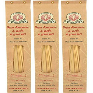 ルスティケラ ダブルッツォ デュラム小麦のリングイネ パスタ、500 グラム 3 パック Rustichella d'Abruzzo Durum Wheat Linguine Pasta, 500 gram 3-pack