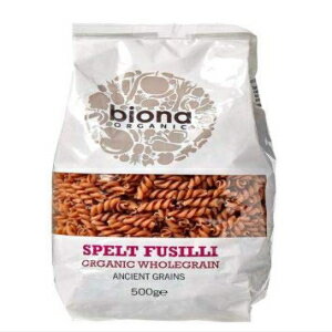 NT# Biona Organic Wholegrain Spelt Fusilli 500G -It's smooth texture, fantastic flavour, and high fibre content is a great alternative to wheat pasta