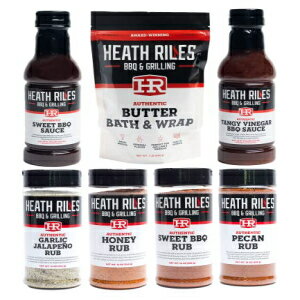 Heath Riles BBQ Competition Rib Bundle (4 Rubs, 2 Sauces and 1 Marinade), Competition Winning Products from Pitmaster Heath Riles