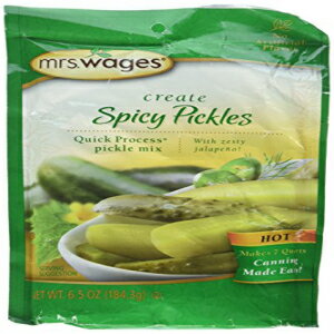 Mrs. Wages ホットスパイシーピクルス缶詰ミックス 1 個 6.5 オンスパッケージ Mrs. Wages Hot Spicy Pickle Canning Mix-One 6.5 Ounce Package