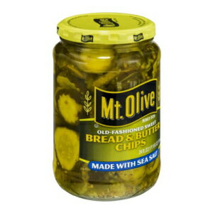 マウント オリーブ シーソルト使用ブレッド＆バターチップス 24 オンス (1 個パック) Mt. Olive Bread & Butter Chips Made with Sea Salt 24 Oz (Pack of 1)