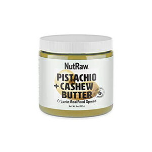 Nutrawbar、100% 生ピスタチオ + カシュー バター、オーガニック スーパーフード スプレッド 8 オンス Nutrawbar, 100% Raw Pistachio + Cashews Butter, Organic Superfood Spread 8oz