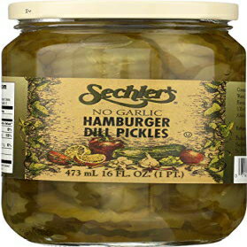 [V[Y sNX fB no[O jjNȂA453.6g Sechlers Pickle Dill Hamburg No Garlic, 16 oz