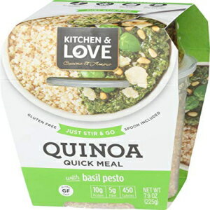 キッチン&ラブ バジルペスト キヌア クイックミール シングル Kitchen & Love Basil Pesto Quinoa Quick Meal, Single