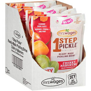 Mrs. Wages 1ステップピクルス既製ピクルスブライン、チェリーハバネロ、6パック Mrs. Wages 1 Step Pickle Ready-Made Pickling Brine, Cherry Habanero, Pack of 6