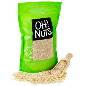ああ！ナッツホワイトキノアバルク3LB種子| 穀物のような植物タンパク質源、調理およびコーシャ認定パントリーアイテム| スーパーフードサバイバルバッググルテンフリー、ビーガン＆パレオダイエットのための健康的な乾燥食品の主食 Oh! Nuts White Quinoa Bulk 3