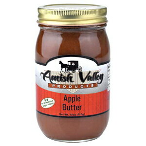 Amish Valley Products アップル バター ガラス ジャー 昔ながらのホームスタイル スロークック (コーンシロップなし) (砂糖不使用) Amish Valley Products Apple Butter Glass Jar Old Fashioned Homestyle Slow Cooked (No Corn Syrup) (