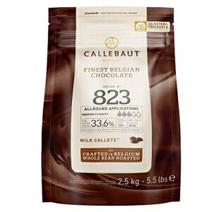 ベルギーミルクチョコレートベーキングカレット（チップ）-33.6％-1袋 5.5ポンド Callebaut Belgian Milk Chocolate Baking Callets (Chips) - 33.6 - 1 bag, 5.5 lbs