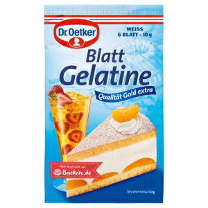 エトカー・ブラット博士 ゼラチン・ヴァイス Dr. Oetker Blatt Gelatine Weiss