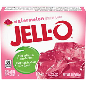 ジェロ スイカ、ゼラチン デザート 24 個 Jell-O Watermelon, Gelatin Dessert-24 pk